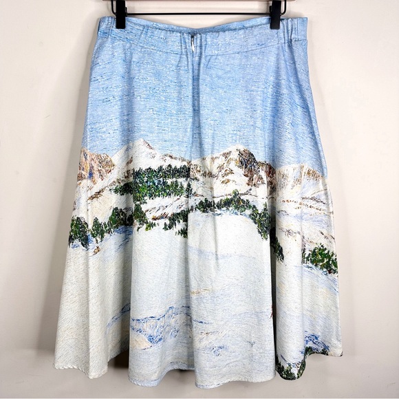 Corey Lynn Calter NWOT Wonderland Midi Skirt Large Winter Ski Print - Picture 7 of 16